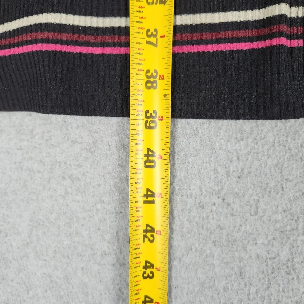 Lane Bryant Cardigan Top Set Womens 18/20 Black Pink Striped Ribbed Knit Stretch